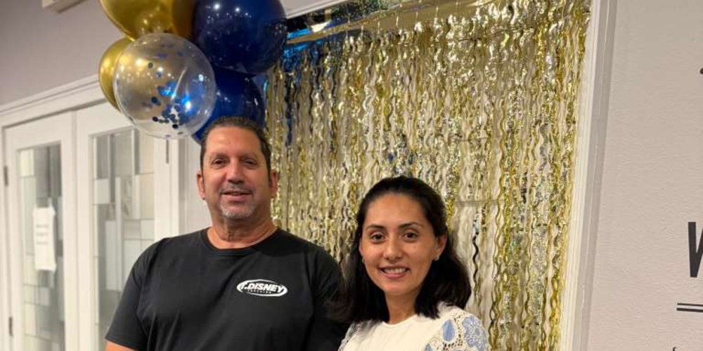 Joe Valdez and Stefanie Martin at their tenth anniversary celebration