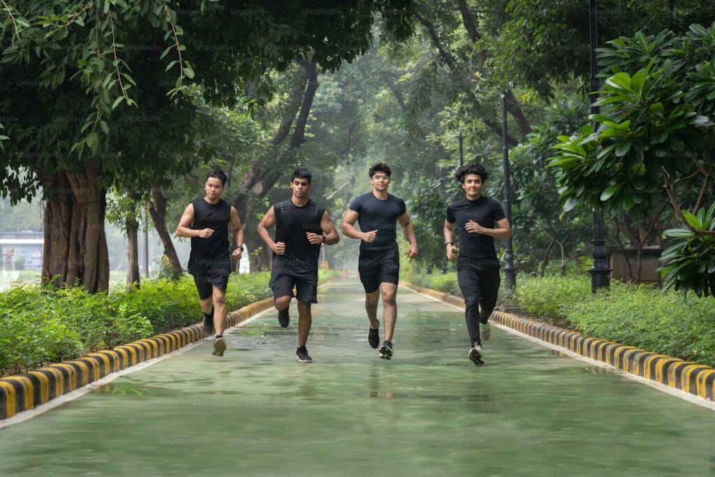 Runners at a charity 5K run event